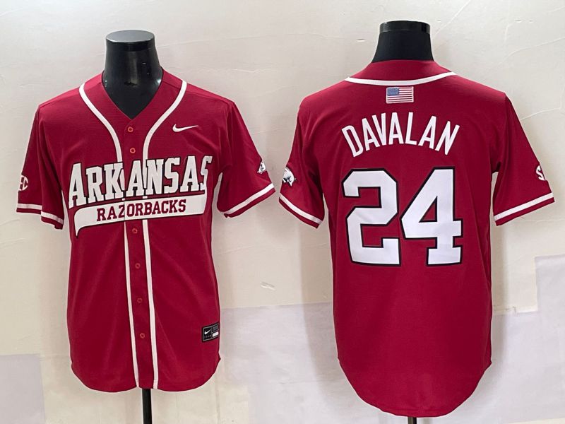 Men 2025 Alabama Crimson Tide #24 Davalan Red Nike Joint Name Nike NCAA Jersey style 1